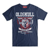 T-Shirt OLDSKULL Express HD N°66 Navy Blue – Repair Service - Motorcycle design OBAWI Tee-shirts store