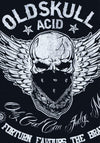 T-Shirt OLDSKULL Express HD Acid N°75 - Skull Bandana - Motorcycle design OBAWI Tee-shirts store