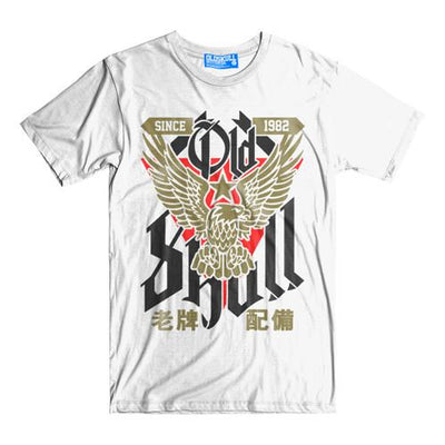 T-Shirt OLDSKULL Ultimate N°498 White Gold Eagle - Vintage USA OBAWI Tee-shirts store
