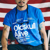 T-Shirt OLDSKULL Ultimate Alive N°480 Blue - Japanese Style OBAWI Tee-shirts store